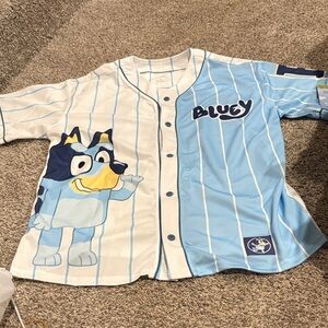 Bluey Kids Jersey - Light Blue and White